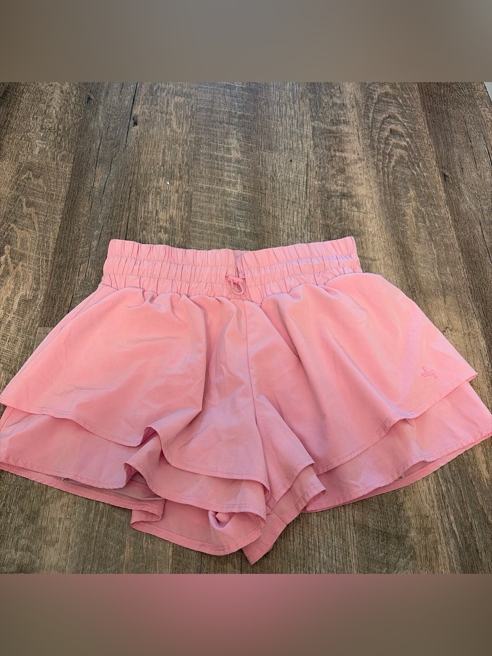 JOYLAB WOMENS XS Women's Pink Layered Ruffle Shorts